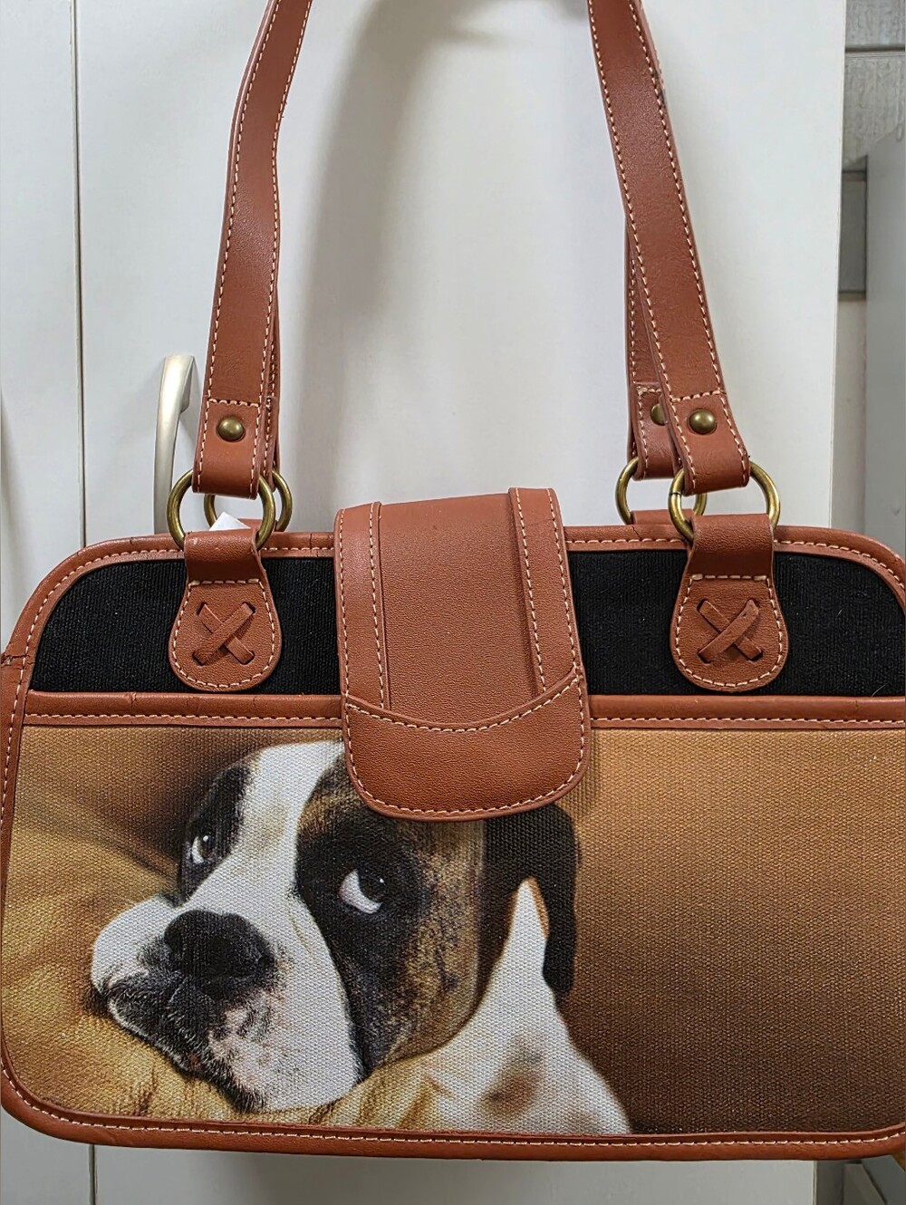 Adorable Dog Shoulder Bag EUC